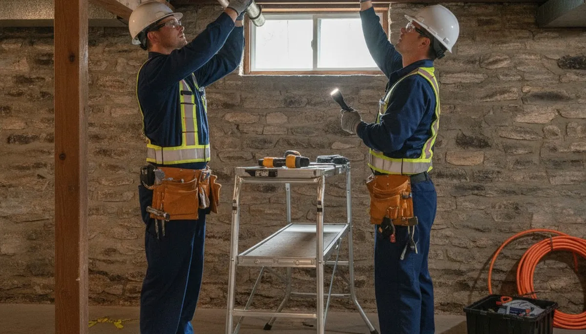 Milwaukee WI plumber repairing a pipe for residential plumbing service