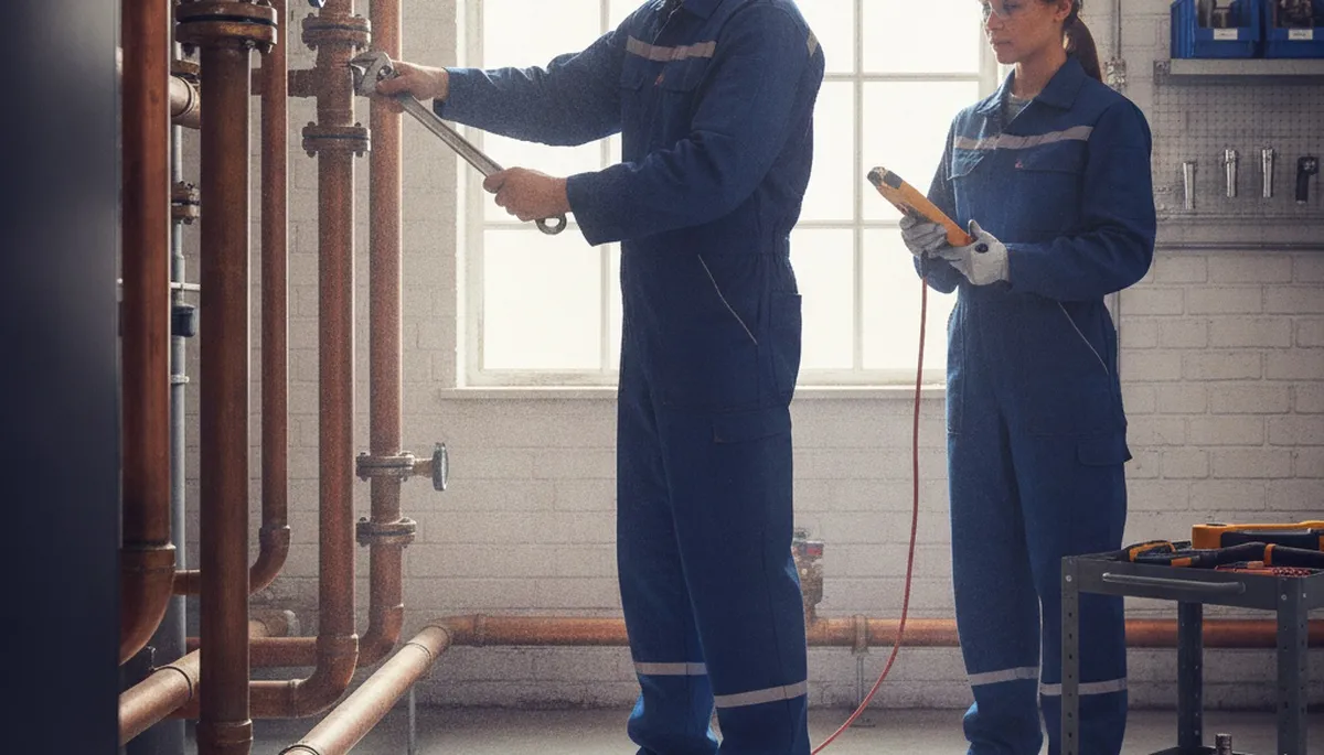 Milwaukee, WI plumber repairing a residential pipe for freeze damage on a service call